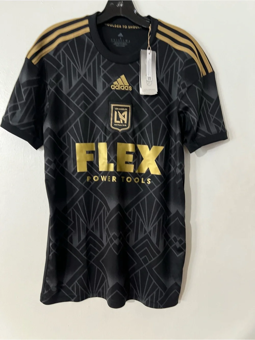 adidas Los Angeles FC Black and Gold Team Jersey Sz S